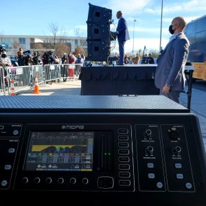 Line Array Speaker Rental and Audio Console in Tallahassee